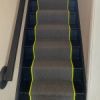 black and white herringbone carpet stair runner with neon yellow edging on black stairs black and white herringbone carpet stair runner with neon yellow edging on black stairs